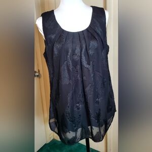 Sunny Leigh Black Sleeveless Blouse